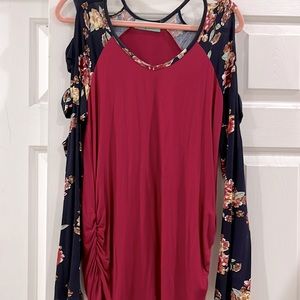 Peekaboo sleeve women’s shirt